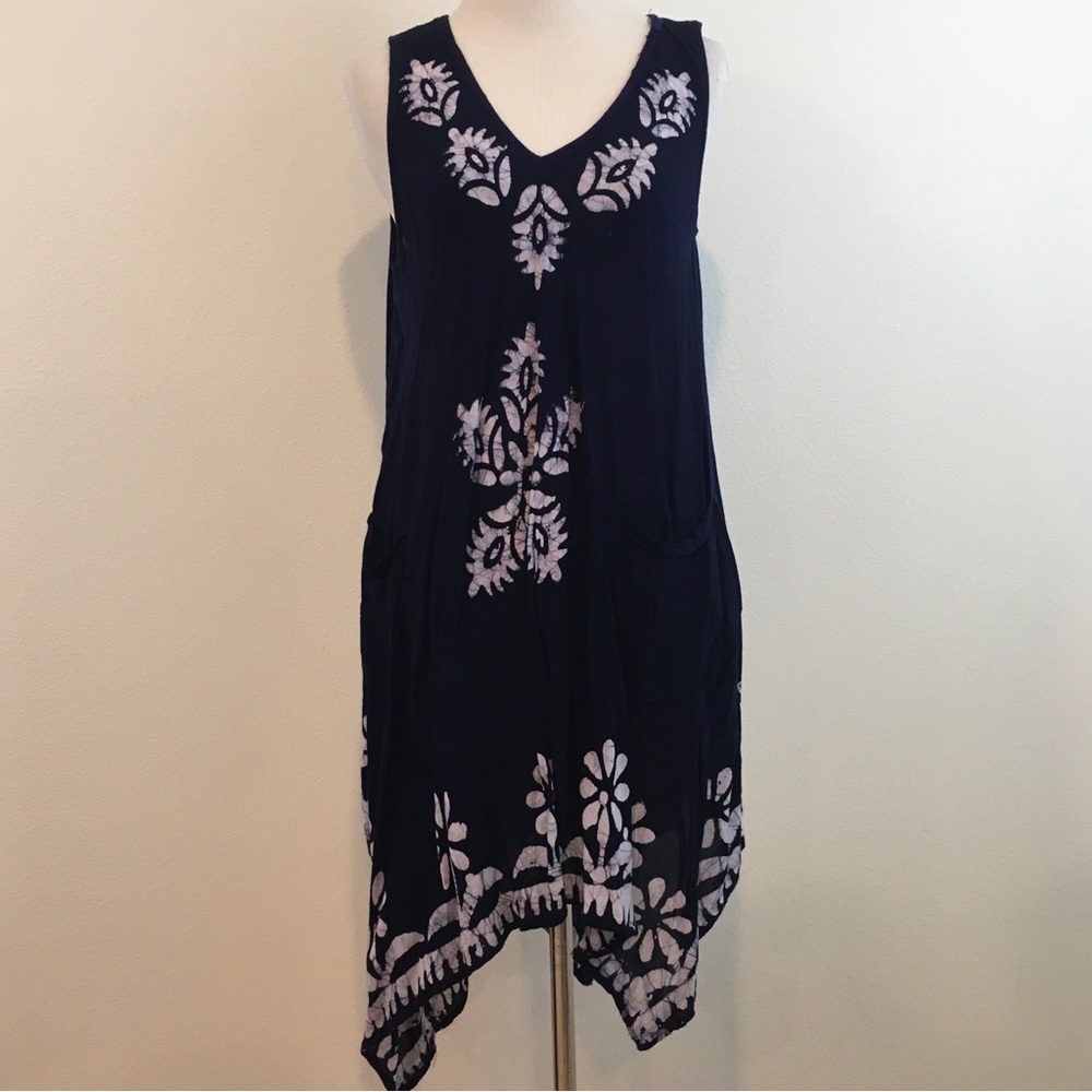Lapogee | Navy Blue Beachy Cover Up Dress